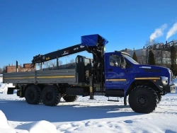 Multi-Functional Truck with Hydraulic Crane KMA on Ural 4320 Base U0K01N-4L080