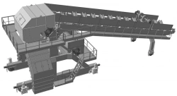 Material Unloading Trolley for Conveyor Systems