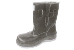 Leather Winter Half Boots with Heat and Oil-Resistant Sole for Thermal Protection