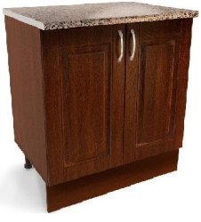 Wooden Floor Kitchen Cabinet - Closed Work Table