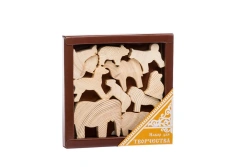 Circus Creative Set with 12 Wooden Figures and Coloring Pages - Art Kit 807