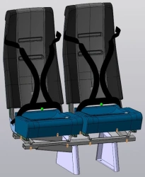 Passenger Bus Seat A66R33.6840010 for M2 and M3 Vehicles