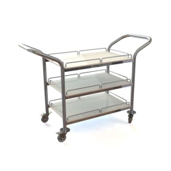3-Tier Aluminum Shelf Trolley for Efficient Transport