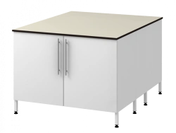 Island Table with Two Metal Support Columns 1200 OTDLg