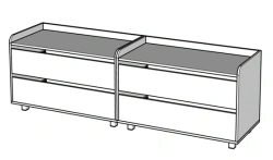 Educational Wall with Drawers (without Board)