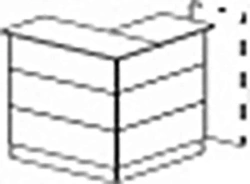 Left Corner Reception Desk 15 101L Series "STEEL Reception