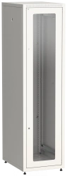 LINEA E 33U Floor Cabinet 600x800mm with 2 Glass & Metal Doors