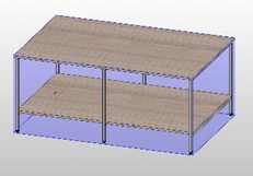 Fabric Cutting Table with Metal Frame 25x25mm, 22mm LDSP