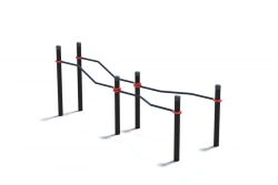 Dual-Level Parallel Bars with Wheelchair Access