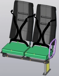 School Bus Passenger Seat DС15.6840.010-PV02
