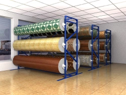 Roll Storage Rack for Fabrics and Films