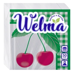 Single-Ply Decorative Paper Napkins with Cherry Design - WELMA
