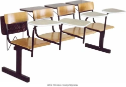 Folding Seat Section with Desks for Classroom Use