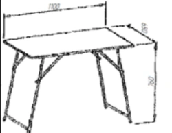 Foldable EcoMet Table with Plywood Top