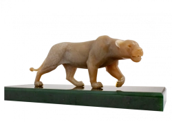 Artistic Stone Carving "Lioness" (Jade)