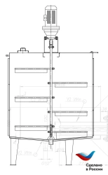 Mixing Tank with Stirring Device MESH Model