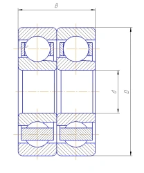 Double Row Radial-Thrust Ball Bearing T-436209K-TU 37.006.107-80