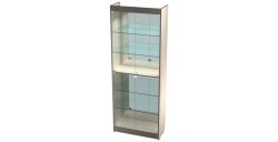 Wide Display Showcase with 4 Glass Panels and Backlight 800x350x2150mm