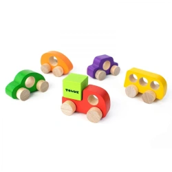 Wooden Pull Toy "Tomik Cars" Set of 5 - Art. 2-108