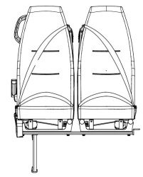 Left Two-Seater Passenger Seat COT.KHP.3-6840023