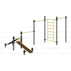 Workout Equipment - Romana 501.11.01 Pull-Up Complex with Ab Benches