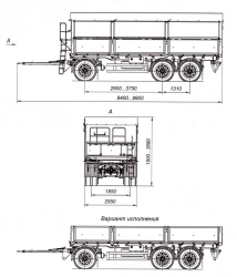 Three-Axle Cargo Trailer 8495-01A with HJD13Y30S18-1840T16-060 Axles, 12 Ton Capacity