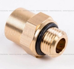 Brass Straight Fitting for 6mm Polyamide Pipe with M10x1 Thread" 467.I.6-M10.203.B