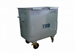 Seamless Waste Collection Container for Solid Waste - TBO-1100-1.5-R-C-Z-2V-200-1570+2D-200-1570-BKr-M-Z