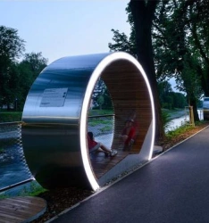 Round Gazebo with Lighting