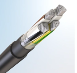 Power Cable with Plastic Insulation for 0.66 and 1 kV, AC 50 Hz, AVVG-E
