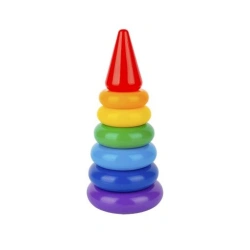 Rainbow Pyramid Stacking Toy 22cm