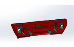 Complete Front Bumper Made of Polyester Fiberglass, Model AP 5299-5311100 SB