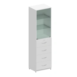 Medical Cabinet with One Door and Two Sections, Model SKB-C