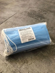 Disposable Medical Masks, Blue, Pack of 100