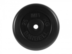 Standard Rubber-Coated Disc, Black, 31 mm, 25 kg - MB-PltB31-25
