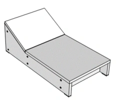 Wooden Preschool Furniture: Play Module "Couch