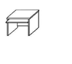 Computer Desk with Keyboard Shelf and Side Supports 700 SK2-90