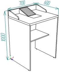 Stamping Desk with LDSP Frame and Top