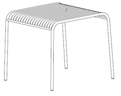 Metal Resting Table for Public Spaces 20400