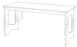 Children's Computer Desk with Adjustable Height