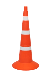 Flexible Traffic Cone 750mm with Weight and 3 Reflective Stripes Model KS-3.8.0