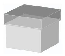 Horizontal Showcase 1200 x 1200 x 1000 mm