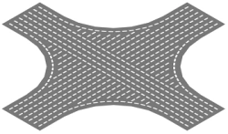 Radius X-Outlet Base for Self-Supporting Cable Trays DKI 000 X