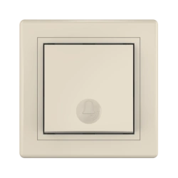Caduceus Aling Prestige Hidden Installation Push Button Switch 10A, 250V, Beige, Art. 610.999