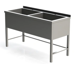 Two-Compartment Stainless Steel Sink, Model VMKN-2
