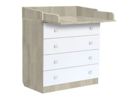 Fairy 1580 Beech-White Dresser with Changing Table 0001041.41