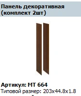 Master Decorative Panel (Set of 2) Model MT 664