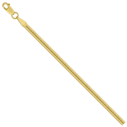 Green Almond 585 Gold Bracelet NБ17-097 0.5MM 16CM 3.4G