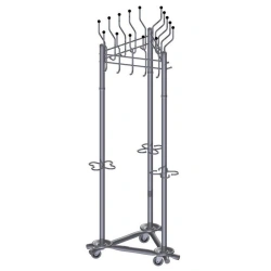 Gardix-3 Group Coat Rack with 15 Hooks and Umbrella Holders