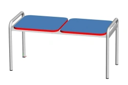 Two-Seater Bench with Metal Frame